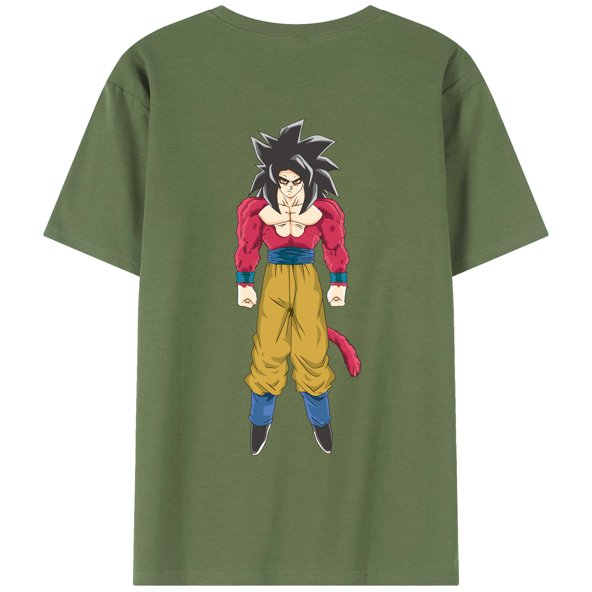 （画像用） ドラゴンボール 孫悟空（そん ごくう）Son Goku カカロット DRAGON BALL Kakarotto 綿100％ メンズ半袖Tシャツ（バックプリント） 通気性